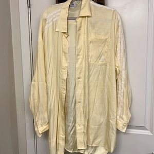 Adidas yellow button up